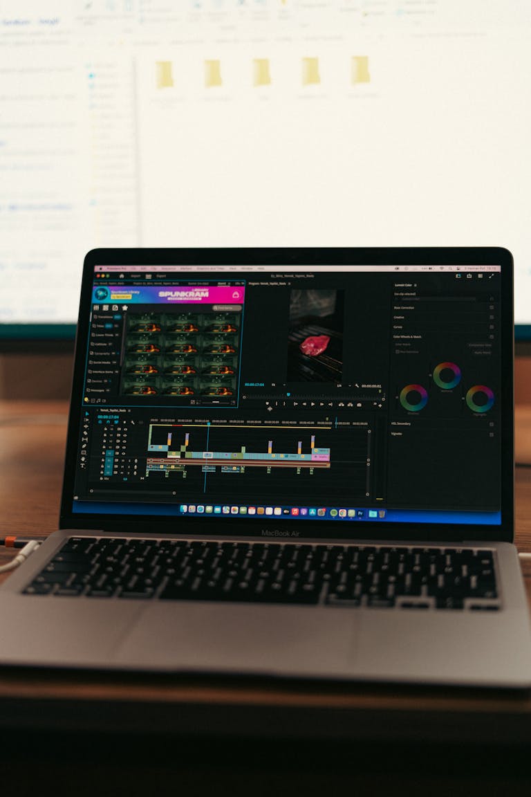 A laptop displaying Best Video Editing Software for Beginners in 2025 perfect for media professionals.