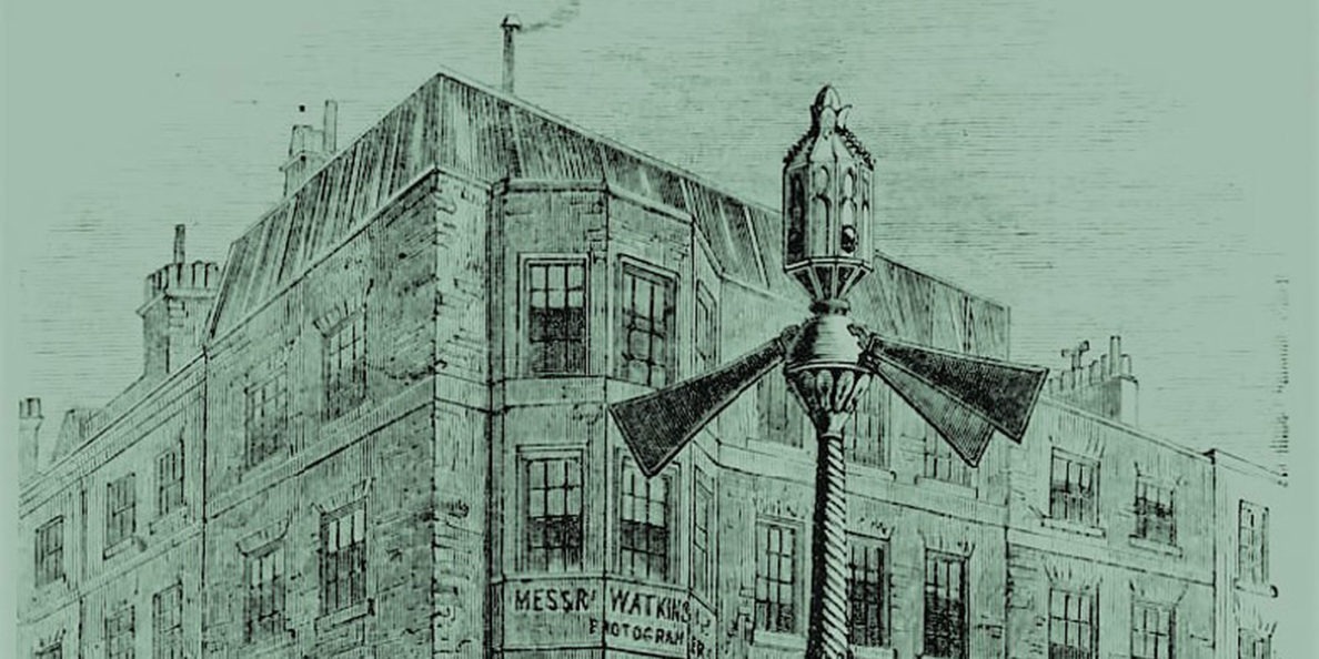 An early traffic Green and Red Lights illustration from history